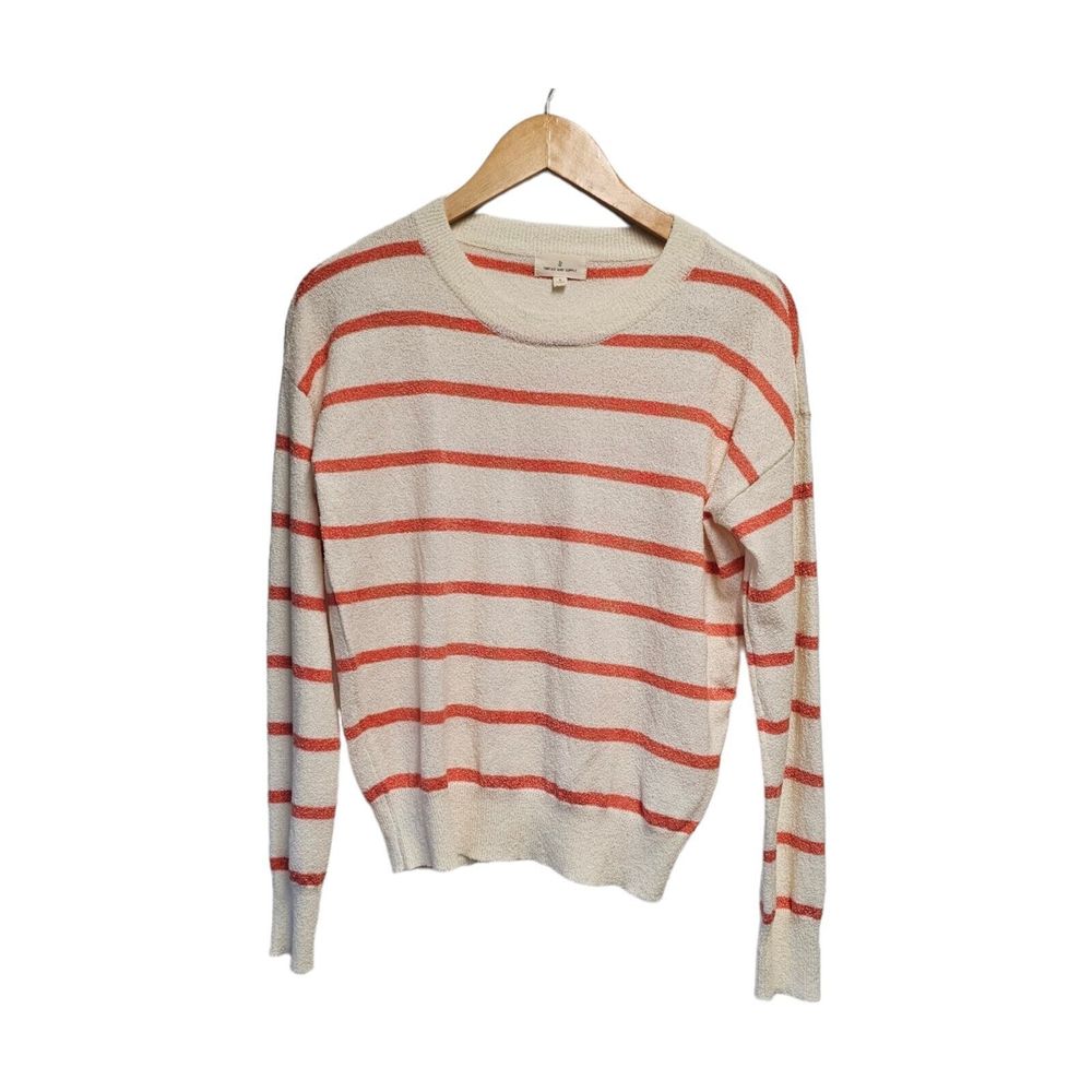 Thread & Supply Coral Sailor Stripe Sweater Small‎